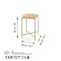 Hanah Home Mesa de Centro Shb-004-A Dorado y Natural